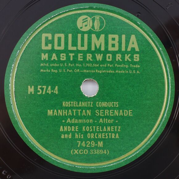 Andre Kostelanetz Conducts 1945 4x 12" 78rpm  Record Book Set Masterworks M-574 - Picture 16 of 16